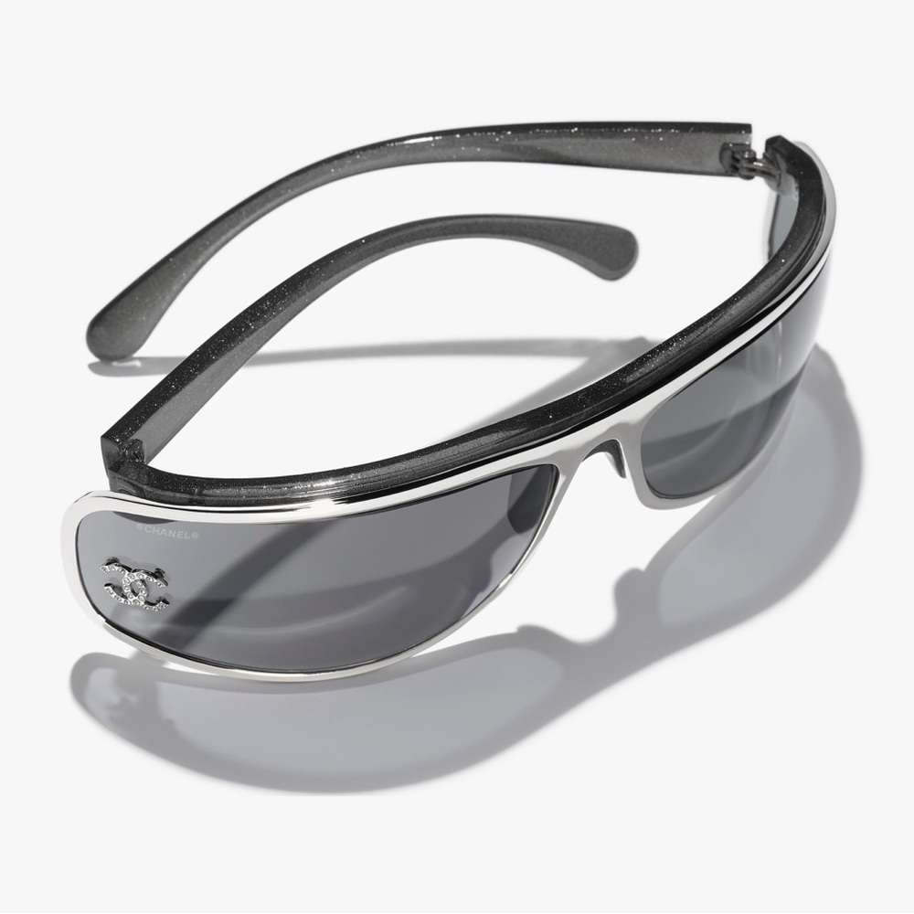 Chanel Silver Shield Sunglasses - Picture 10 of 12